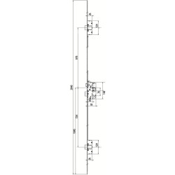 Serrure à encastrer 3 points axe 50 clé i 5000 - VACHETTE ASSA ABLOY