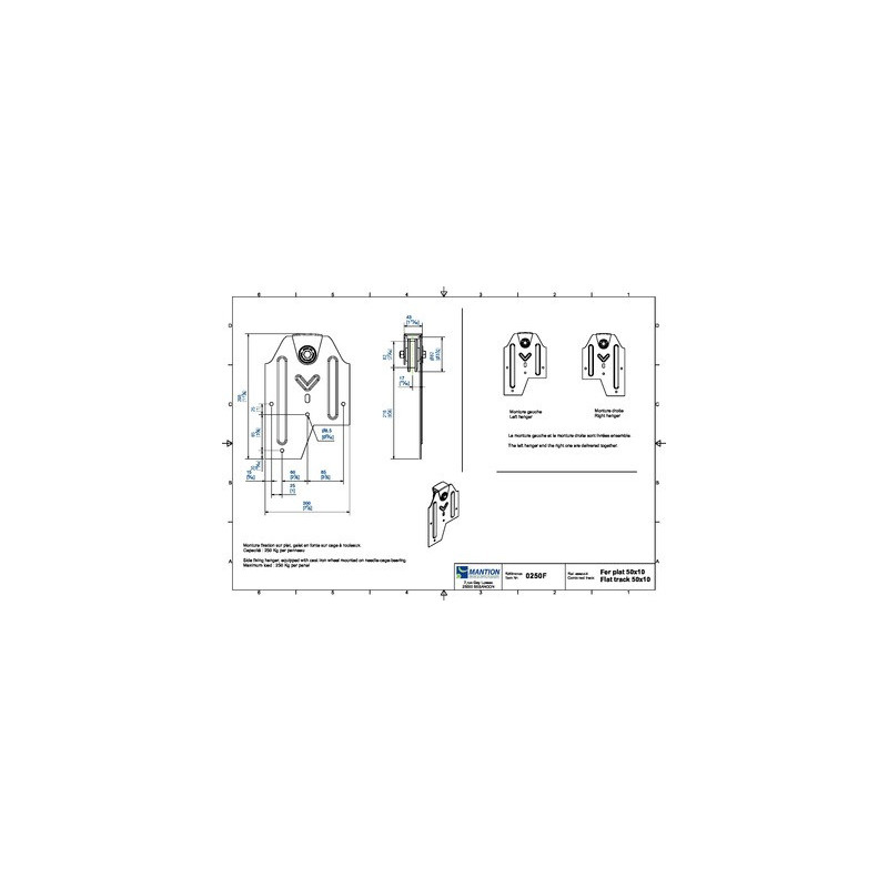 Paire de montures fixation sur plat SPORTUB® ROC et SPORT - MANTION