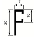 Profil de fixation 4109 non percé pour joint anti-pince doigts - VACHETTE