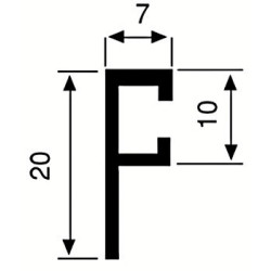 Profil de fixation 4109 non percé pour joint anti-pince doigts - VACHETTE