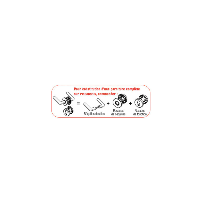Ensemble sur rosace TWIST chromé velours - VACHETTE