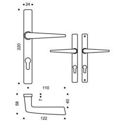 Jeu de 2 plaques de propreté étroites PE24 - VACHETTE