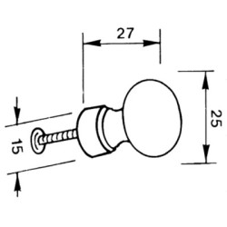 Bouton de meuble porcelaine - MERIGOUS