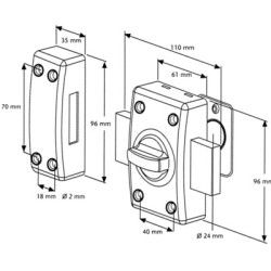 Verrou monopoint à bouton CLASSIK - ABUS