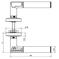 Ensemble sur rosace à code électronique HANDLE - VACHETTE