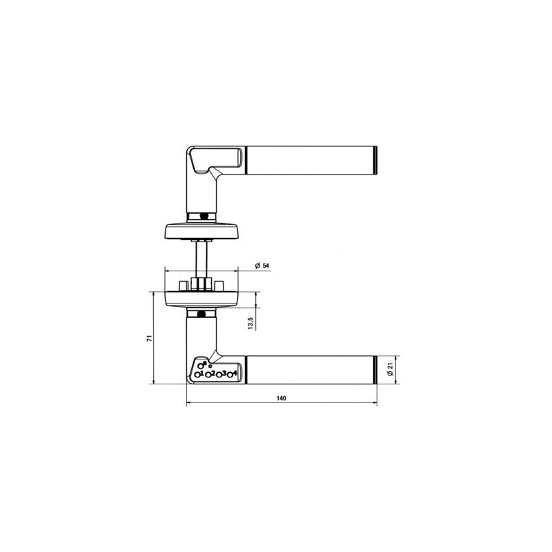 Ensemble sur rosace à code électronique HANDLE - VACHETTE