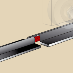 Axe de jonction diamètre 16 mm pour rail profil rond à visser - TORBEL
