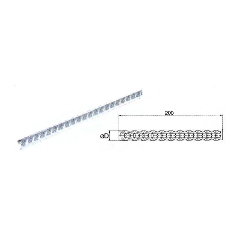 Axe de jonction diamètre 16 mm pour rail profil rond à visser - TORBEL