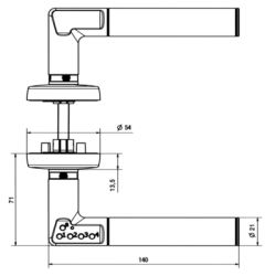 Ensemble sur plaque à code électronique HANDLE - VACHETTE