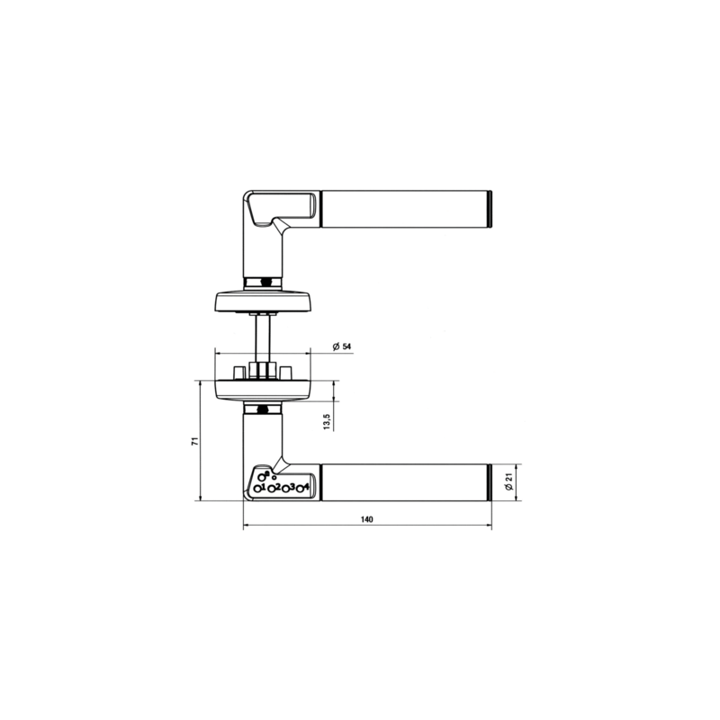 Ensemble sur plaque à code électronique HANDLE - VACHETTE