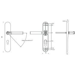 Ensemble sur plaque à code électronique HANDLE - VACHETTE