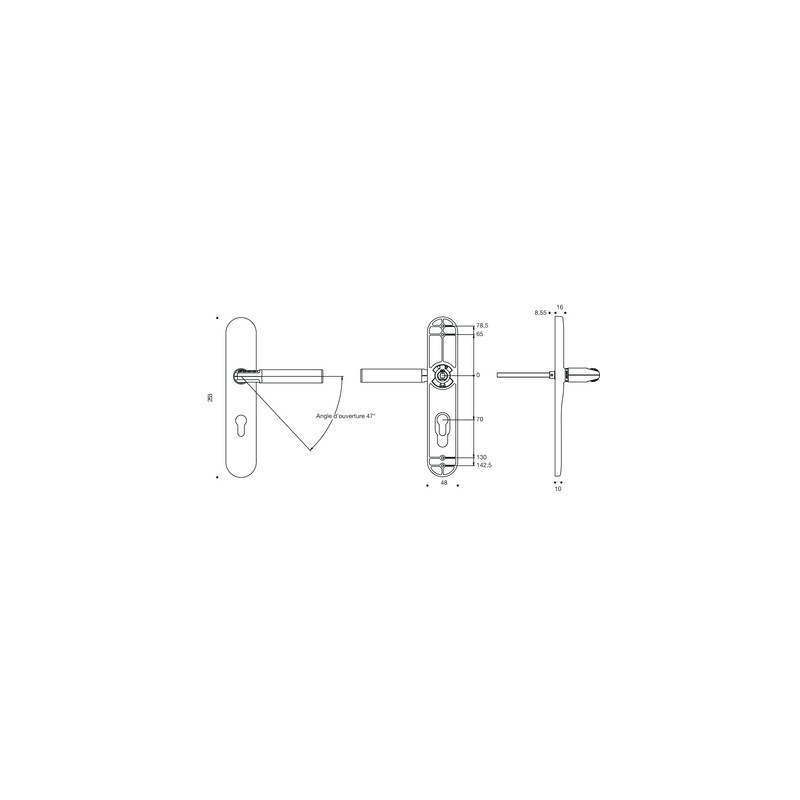 Ensemble sur plaque à code électronique HANDLE - VACHETTE