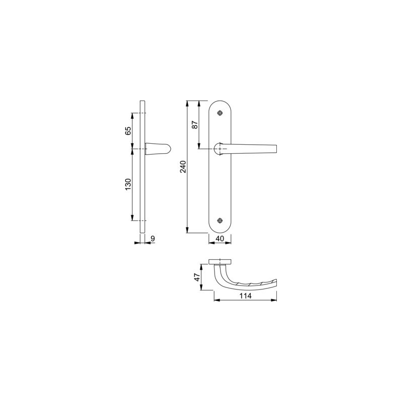 Ensemble sur plaque EA195 SAN DIEGO argent - HOPPE
