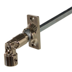 Sortie de caisson genouillère 45° 250 mm acier nickelé - ALUPROF