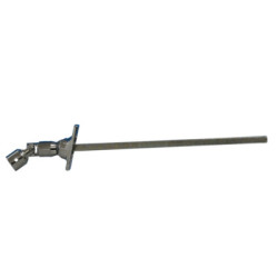 Sortie de caisson genouillère 45° 250 mm acier nickelé - ALUPROF