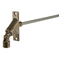 Sortie de caisson genouillère 90° 480 mm acier nickelé - ALUPROF