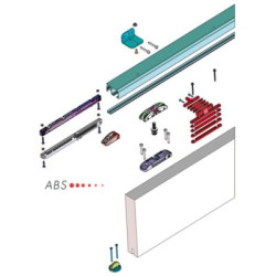 Système coulissant pour porte verre 40/80 Kg KART - KOBLENZ