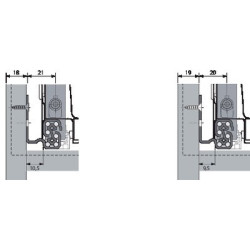 Coulisse sortie totale EB 9.5 INNOTECH - HETTICH