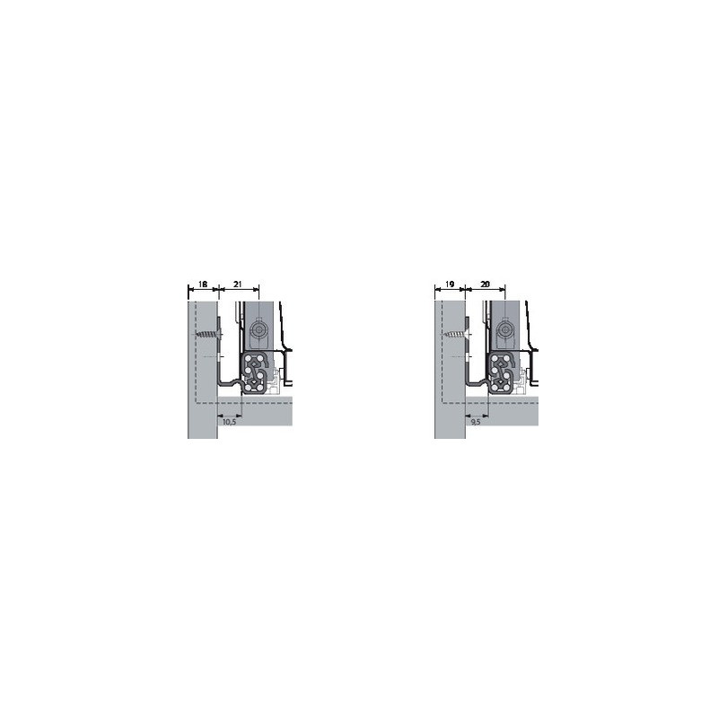 Coulisse sortie totale EB 9.5 INNOTECH - HETTICH
