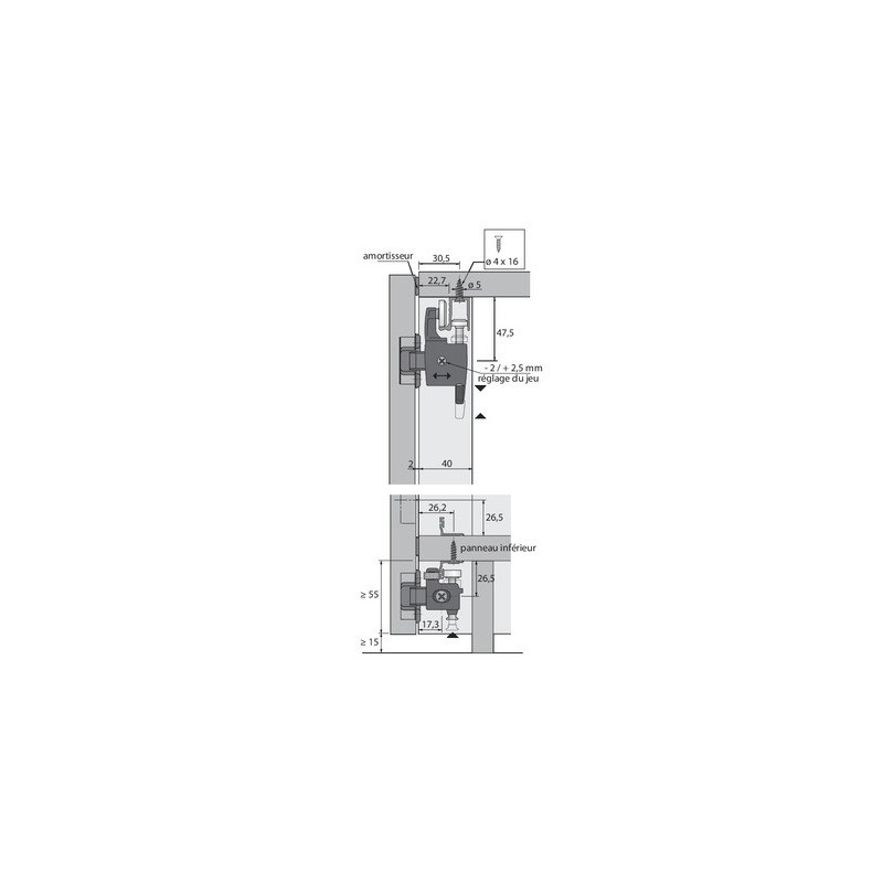 Système de porte pivotante WINGLINE 780 - HETTICH