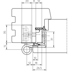 Paumelle invisible 4030 3D FD BAKA PROTECT - SIMONSWERK