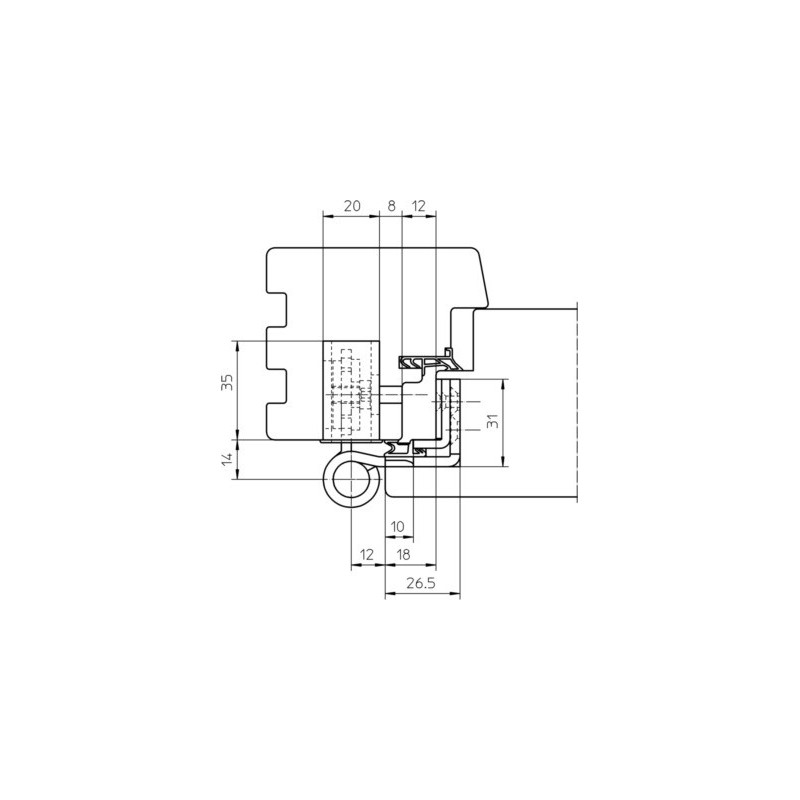 Paumelle invisible 4030 3D FD BAKA PROTECT - SIMONSWERK