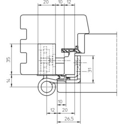 Paumelle invisible 4030 3D FD BAKA PROTECT - SIMONSWERK