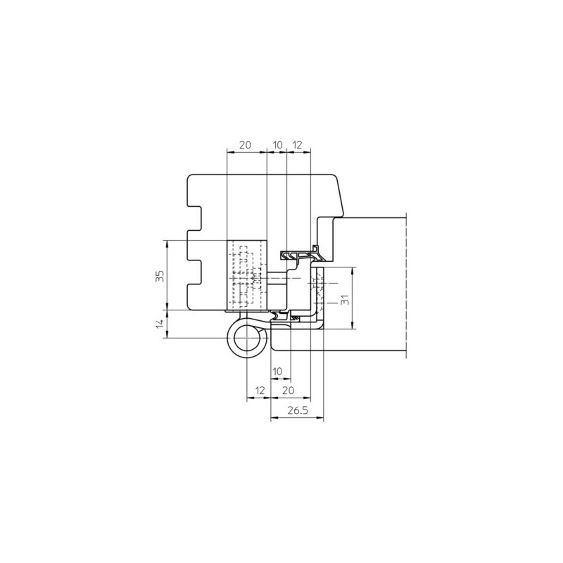 Paumelle invisible 4030 3D FD BAKA PROTECT - SIMONSWERK