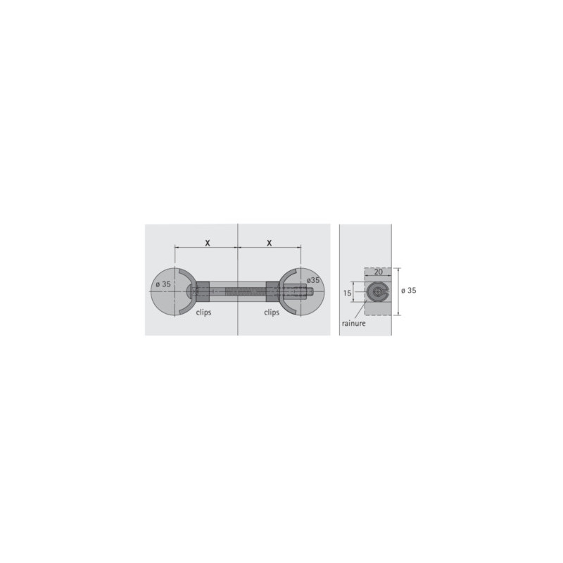 Raccord de plan de travail AVB 5 - HAFELE