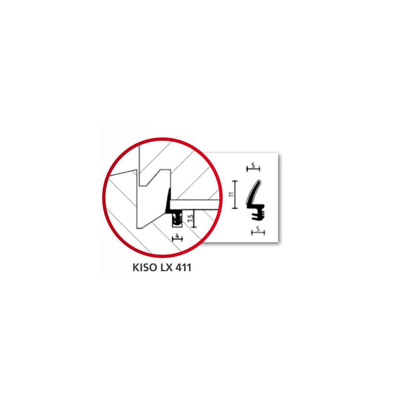 Joint de calfeutrement sur dormant brun LX 411 - KISO