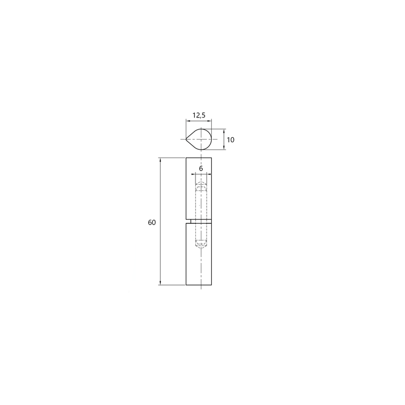 Paumelle à souder inox 304L - TORBEL