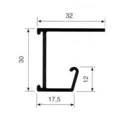 Profil pour dossiers suspendus sous tablette 1322 - VACHETTE