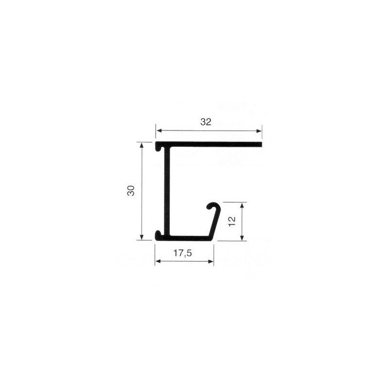 Profil pour dossiers suspendus sous tablette 1322 - VACHETTE