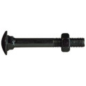 Boulon tête ronde collet carré noir - VISWOOD
