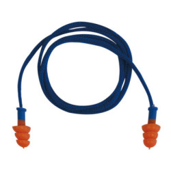 Lot de 10 paires de bouchons d'oreilles thermoplastique avec cordon - DELTA PLUS