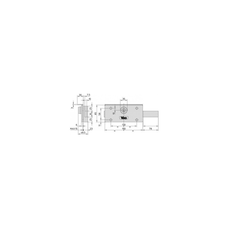 Coffre de serrure monopoint horizontale profil rond rideau blindée varié - VIRO