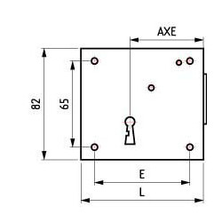 Serrure applique monopoint horizontale pêne dormant seul clé à chiffres - DEVISMES