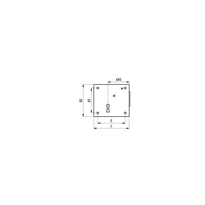 Serrure applique monopoint horizontale pêne dormant seul clé à chiffres - DEVISMES
