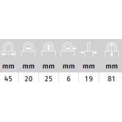 Cadenas à code à combinaison sur clé passe 158KC - ABUS