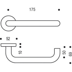 Ensemble sur rosace PMR LINOX - VACHETTE ASSA ABLOY