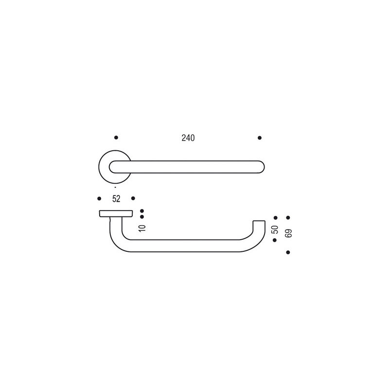 Ensemble sur rosace PMR LINOX - VACHETTE ASSA ABLOY