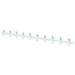 10 patères 2 têtes sur lisse blanc - DEVISMES