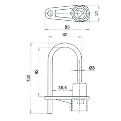Cadenas triangle pompier T14 - COUILLET