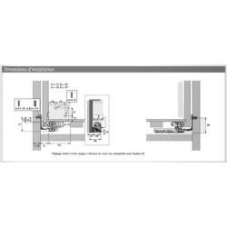 Coulisse sortie totale silent system QUADRO 4D - HETTICH