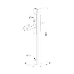 Arrêt au pied aluminium UGC - LOCINOX
