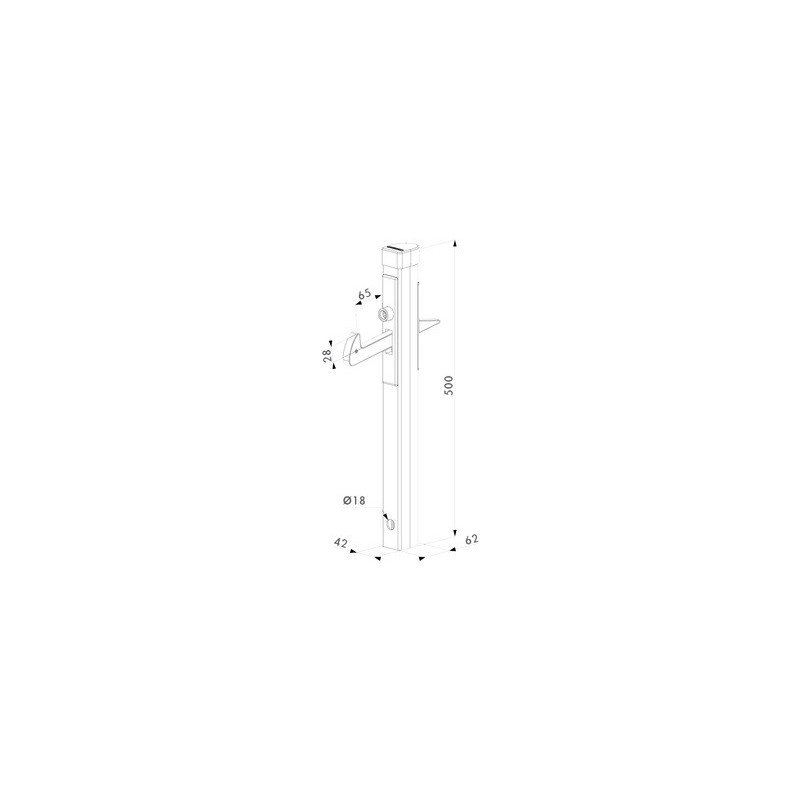 Arrêt au pied aluminium UGC - LOCINOX