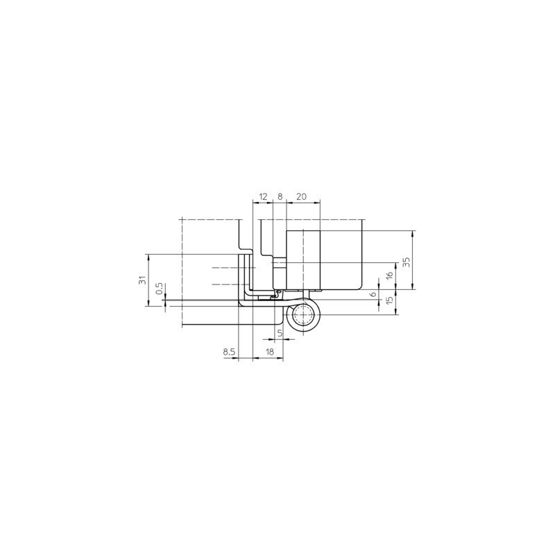 Paumelle invisible 4060 3D FD BAKA PROTECT - SIMONSWERK