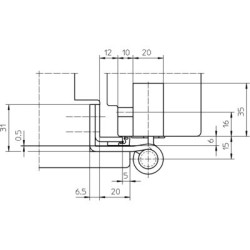 Paumelle invisible 4060 3D FD BAKA PROTECT - SIMONSWERK
