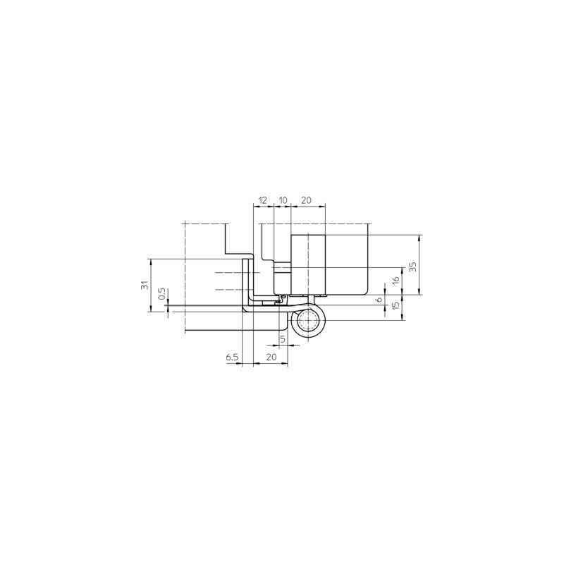 Paumelle invisible 4060 3D FD BAKA PROTECT - SIMONSWERK