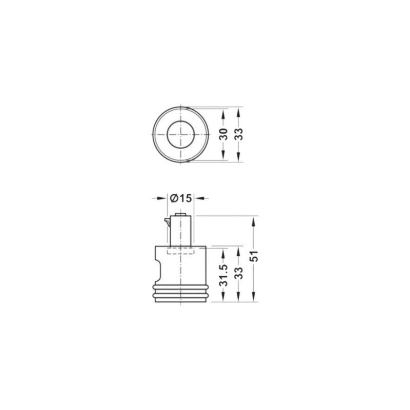 Bouton de meuble tournant L33 mm aluminium - HAFELE